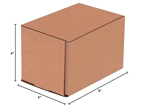 Miniatura 9 de BOX USA Cajas de envío pequeñas de 6 pulgadas de largo x 4 pulgadas de ancho x 4 pulgadas de alto, paquete de 50 cajas de cartón corrugado para