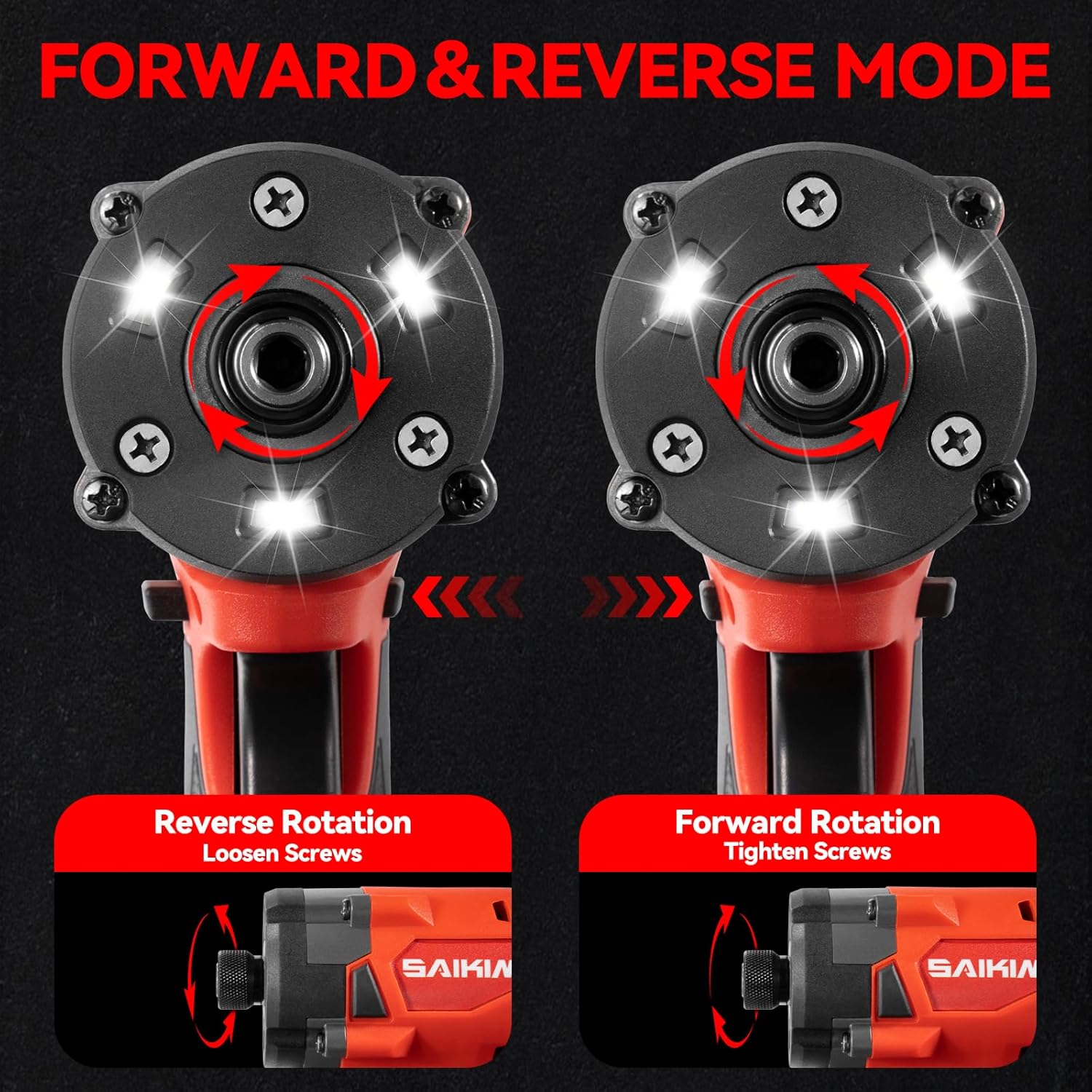 Cordless 1/4 HEX Impact Driver for Milwaukee 18v Battery, 2000 IN-lbs High Torque Impact Driver, Brushless Electric Impact with 4 Modes & LED Light for Car, Truck, Mower (Battery Not Included)