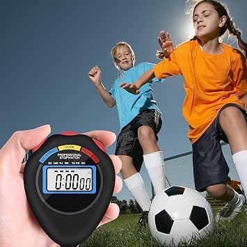 Pgzsy 12 Pack Multi-Function Electronic Digital Sport Stopwatch Timer, Large Display with Date Time and Alarm Function,Suitable for Sports Coaches Fitness Coaches and Referees