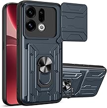 ILING Billetera Funda para OPPO Find X9 5G, Ultradelgado Mate Dura PC Carcasa Antigolpes Silicona Cubierta con Tarjetero, Anillo Soporte, Tapa Cámara Deslizante (Gris)