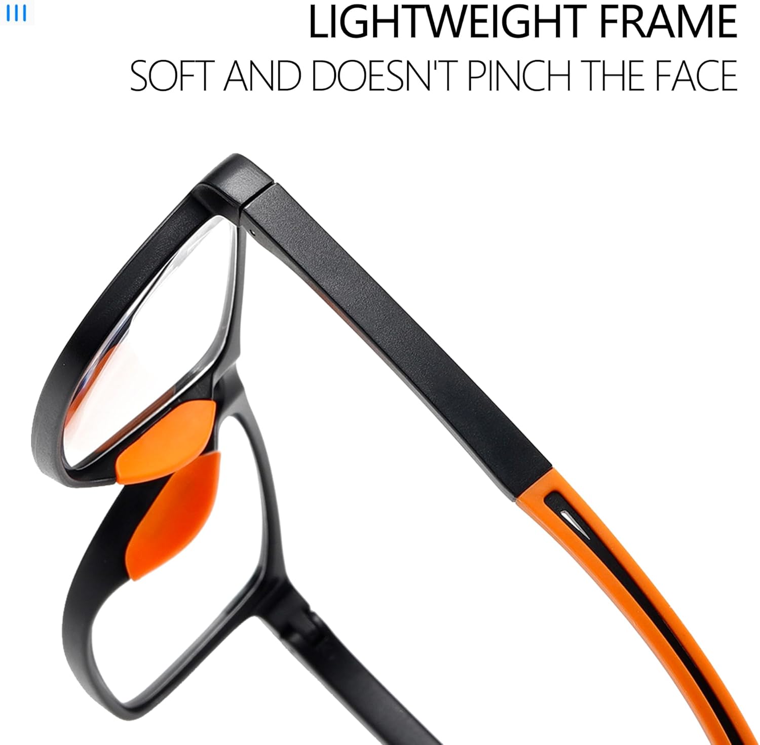 Reading Glasses for Men Sporty Design TR90 Blue Light Blocking Reader Comfortable and Flexible Lightweight +2.0 - Image 5