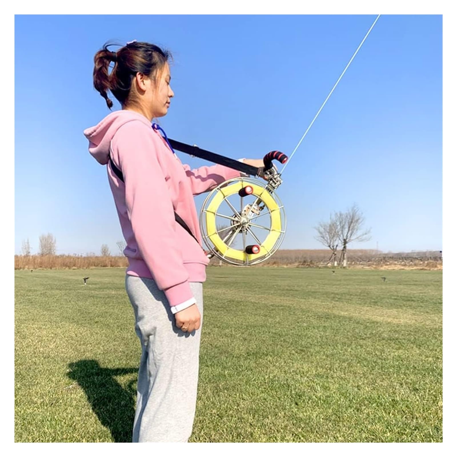 Drachenschnurwickler, Spule, Griffrad, große Wickelrolle für Outdoor-Schnurfliegen