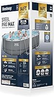 Vista 10 de Bestway 56631E-BW Juego de Piscina de Verano Power Steel con Marco Ovalado sobre el Suelo para Patio Trasero con Bomba de Filtro y Escalera