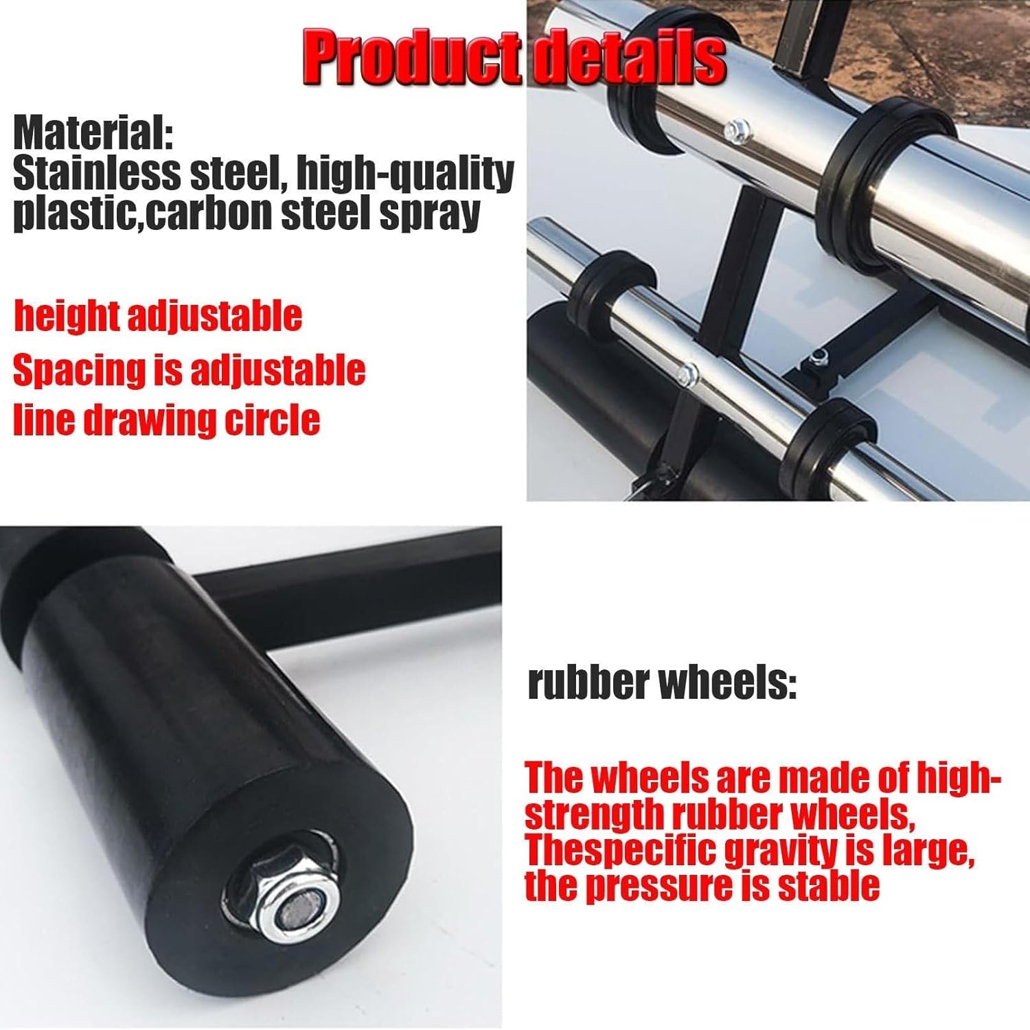 Manual Floor Tape Applicator with Drawing Circle Kit, Hand Push Tape Marker for Driveway, Asphalt & Concrete Floors