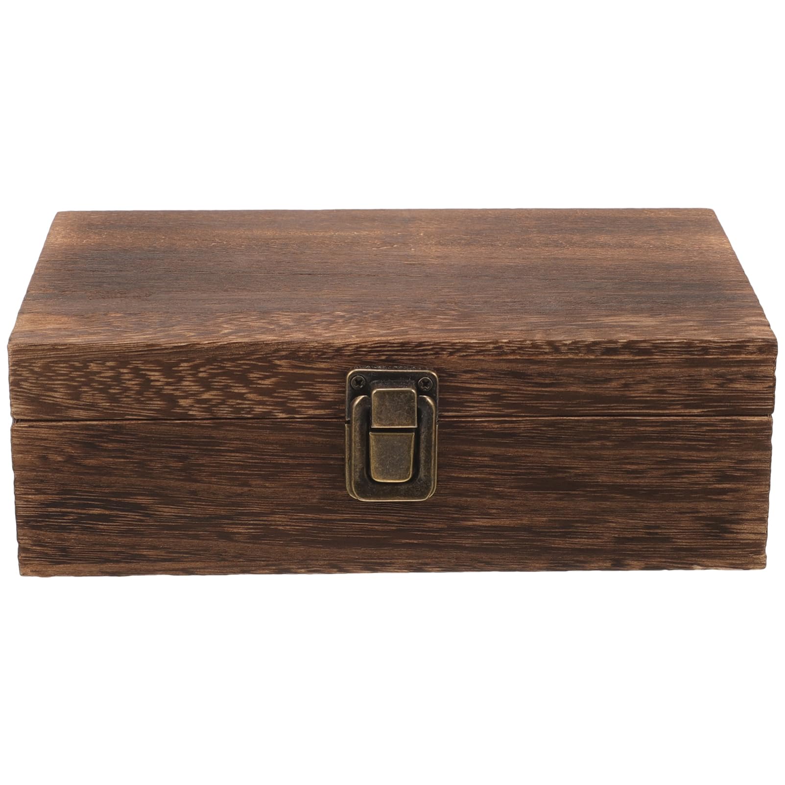 Healvian 4 Pezzi Scatola Legno per Calligrafico con Scomparti Organizer per Timbri e Umidità Leggera e Pratica per Inchiostri e Timbri Design Legno Carbonizzato