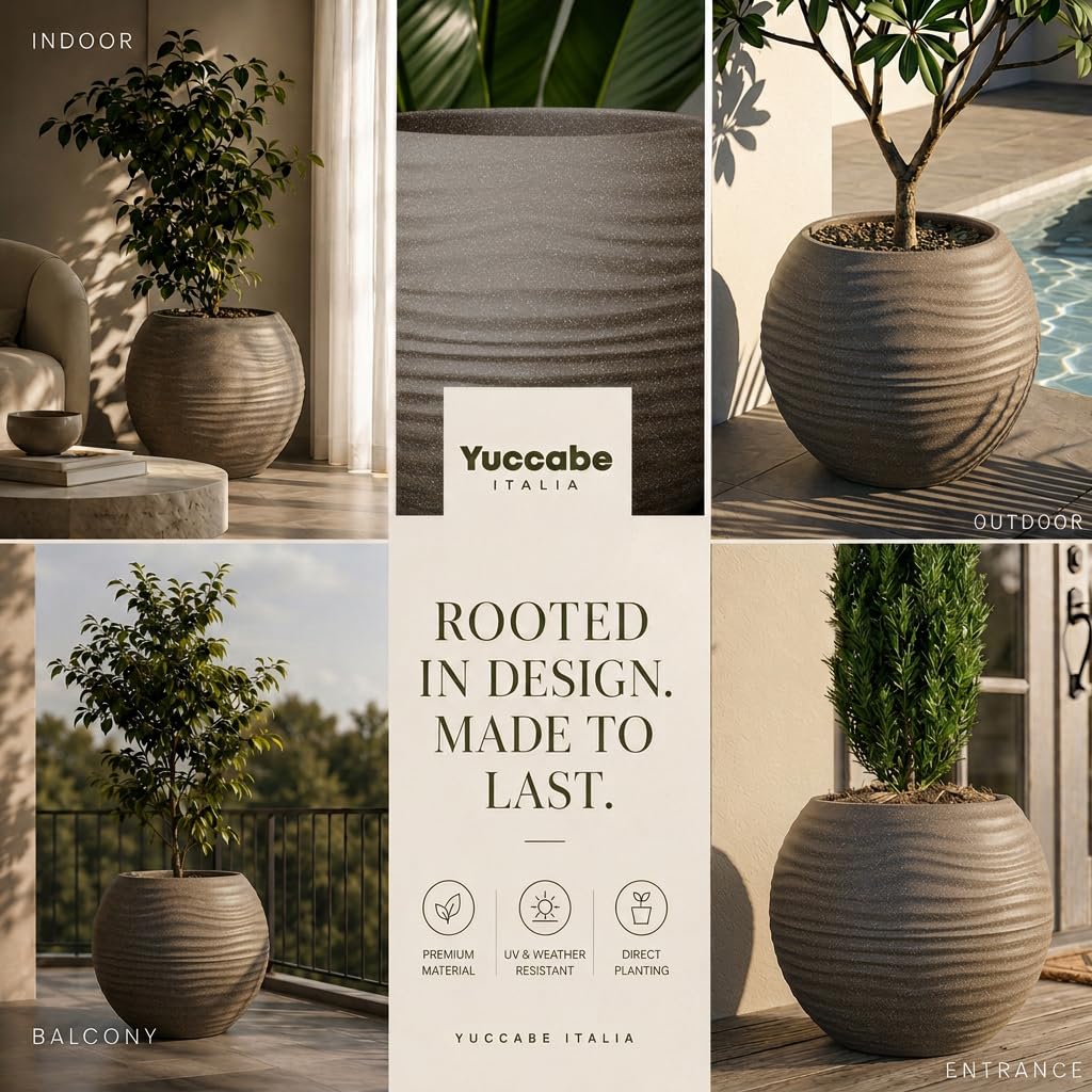 YUCCABE Round Wave Planter - Durable & Stylish -8