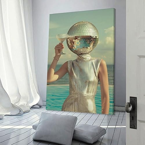 Miniatura 3 de Retro Canvas Wall Art Party Girl Abstract Art 70s Retro Poster Posters Wall Art Painting Canvas Gift Living Room Prints Bedroom Decor Poster