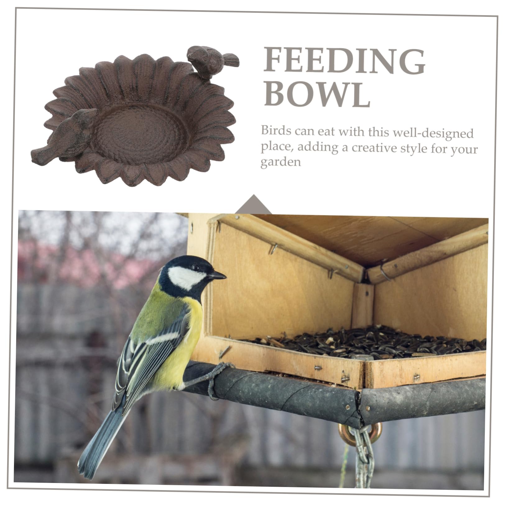 Abaodam Mangeoire à Oiseaux pour Jardin Nourrisseur Compact et Stable pour Petits Oiseaux pour Canaris Perroquets et Alouettes Décoration pour Balcon Cour et Jardin