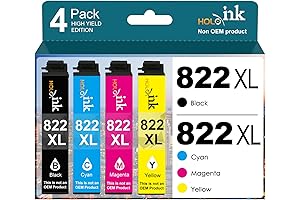 822XL Ink Cartridges Works with Epson Workforce Pro WF-4820