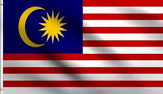 DMSE Malaysia Flag 2X3 Ft Foot 100% Polyester 100D Flag
