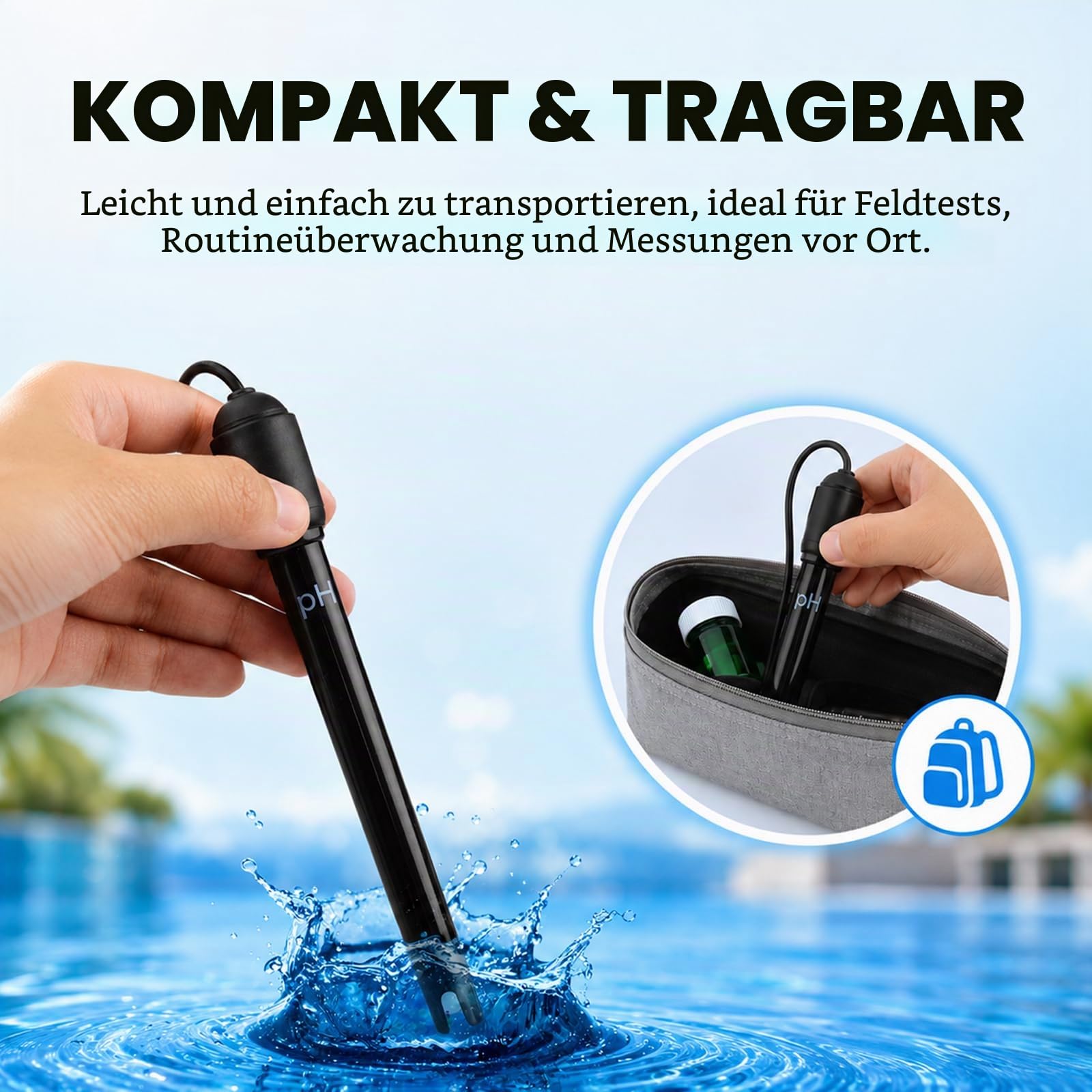 Lange Karosserie pH Elektrode mit BNC Steckdose Sonde 300cm Kabel 0-14pH für pH Meter, pH Regler pH Gerät Wirtschaftlich Sensor