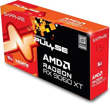 Sapphire 11350-03-20G Pulse AMD Radeon RX 9060 XT Gaming OC Graphics Card 16GB GDDR6 AMD RDNA 4