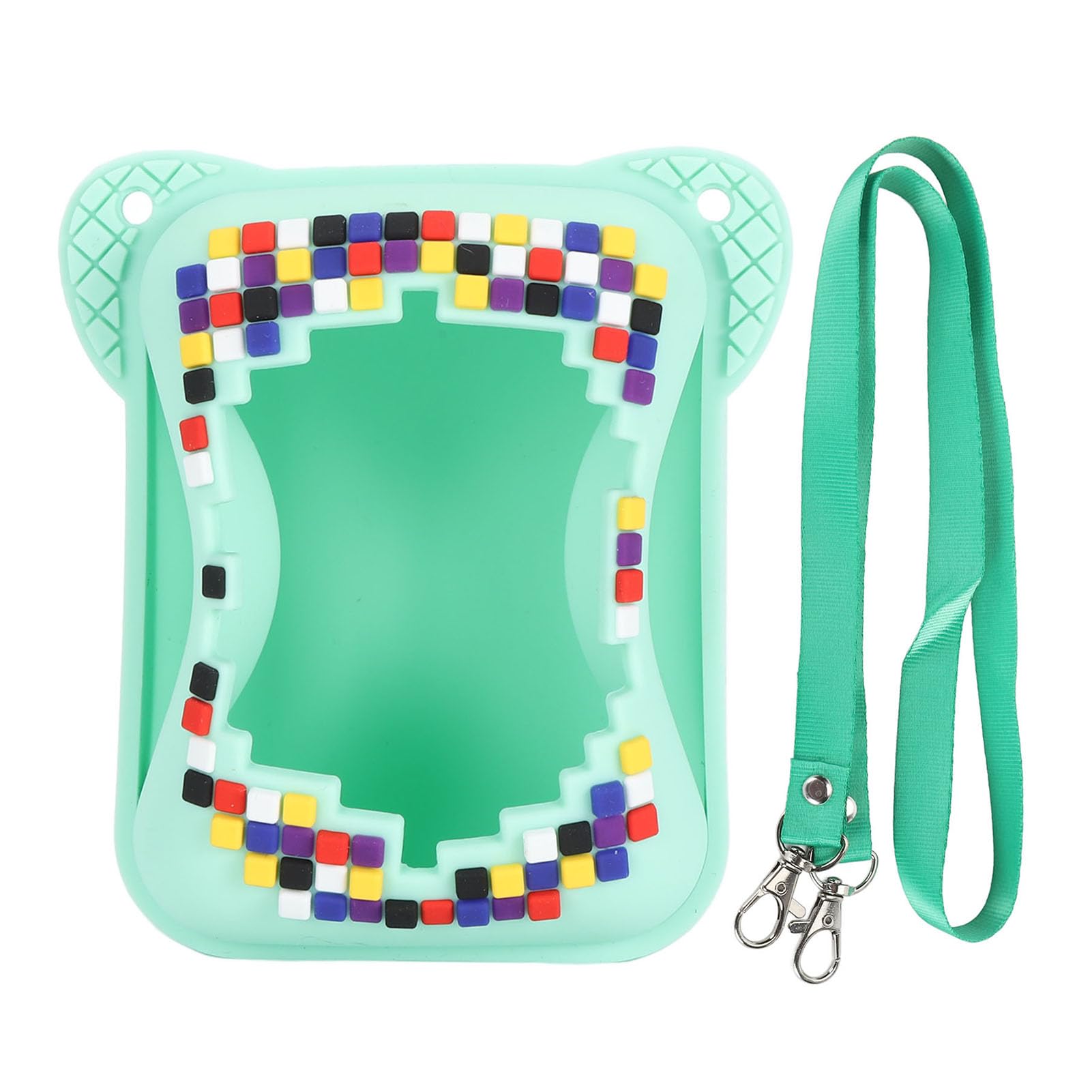 Silicone Cover Case for Bitzee Digital Pet, Bitzee Interactive Toy Digital Pet Protective Case, Digital Pet Case Accessories for Bitzee with Lanyard, (Machine Not Included) (Green)