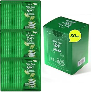 by.H Travel Size Aloe Vera Gel (30 Mini Packets) - TSA-Friendly Organic ...