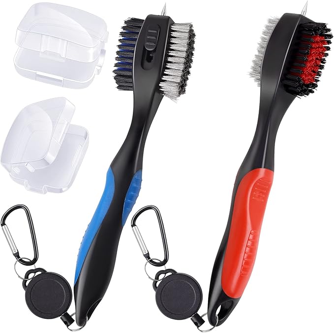 Bestoy 2PCS Golf Club Brushes, Retractable Nail Head Golf