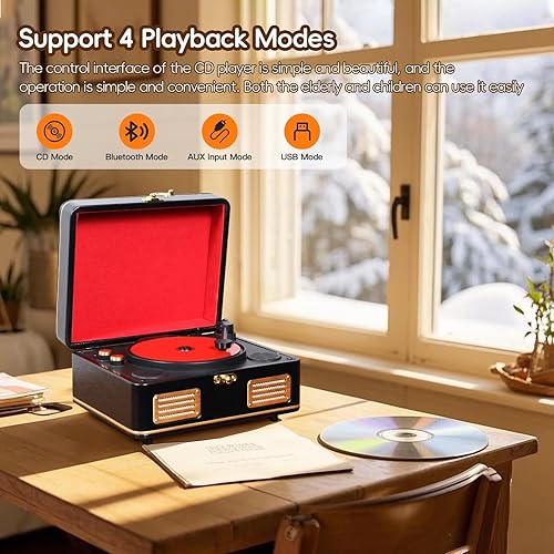 Miniatura 4 de Reproductor de CD (1966b-BK)