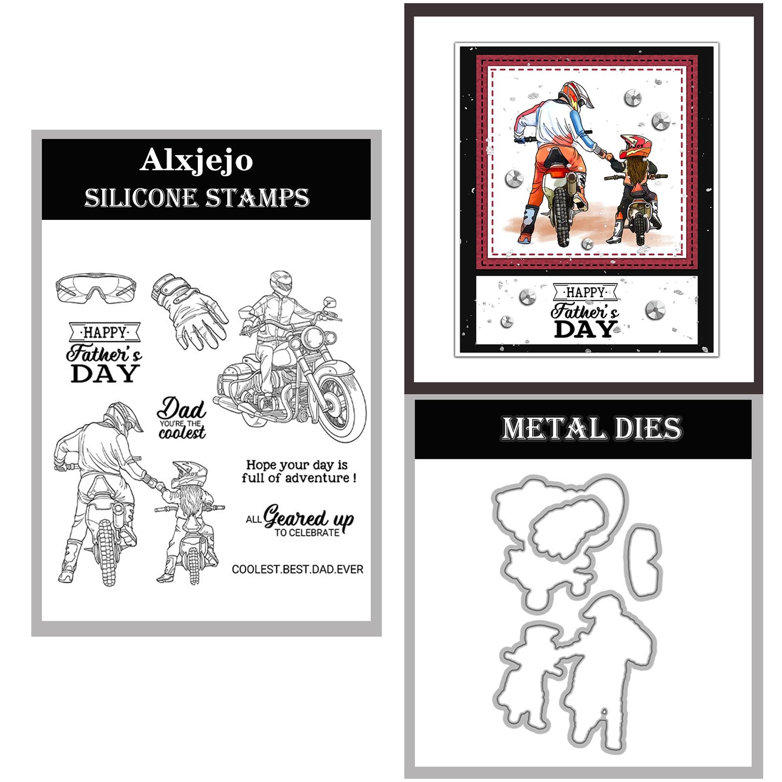 Alxjejo Cutting Dies and Stamps Set 2024-2025-2026,Stamps and die for Card Making for DIY Birthdays, Thanksgiving Day, Valentine's Day, Scrapbooking, Art Craft, Festivals Greeting Card Album