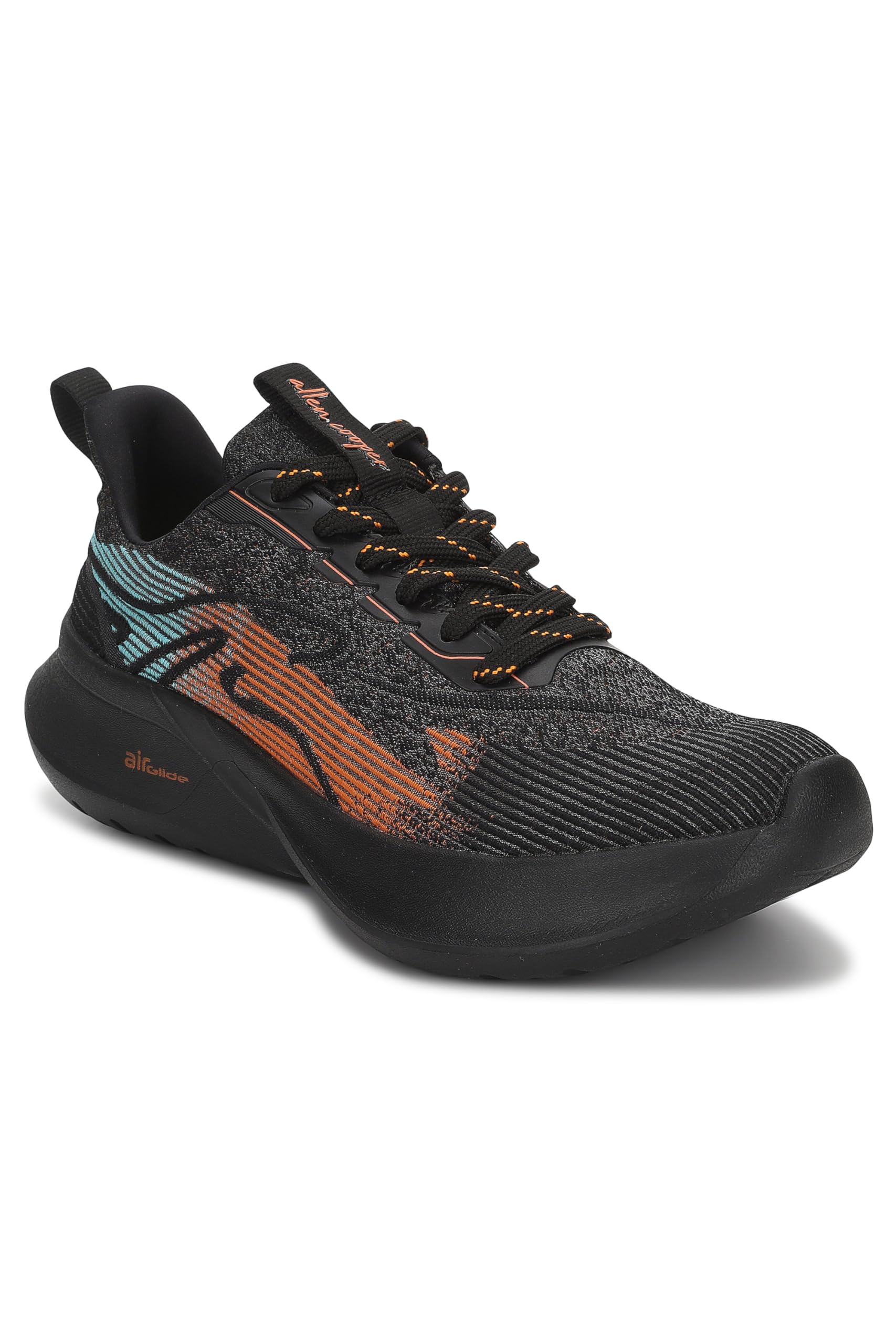 Allen Cooper Jacquard Reborn Walking,Road Running,Cricket,Gym,Sports Comfortable Extra Max Cushion with Memory Foam Insole Walking Shoes for Men(RB03AG-7) Black-Orange (B0D3PX2R6M) Amazon Price History, Amazon Price Tracker