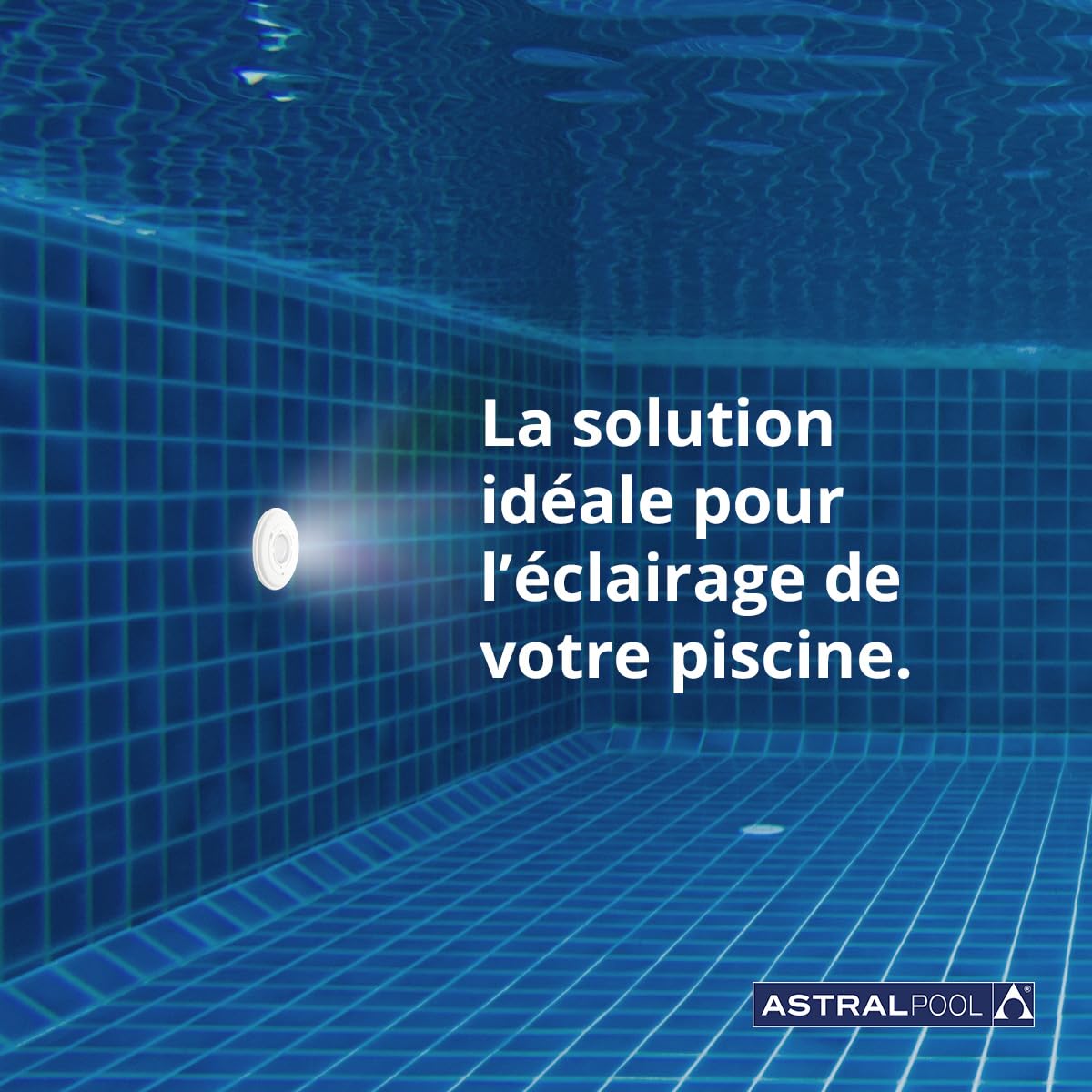 Astralpool Mini Projecteur LED Blanc pour Piscine 76680 - Monté en niche - 4W (6 VA) - Faible consommation d'énergie - Jusqu'à 50 000 heures