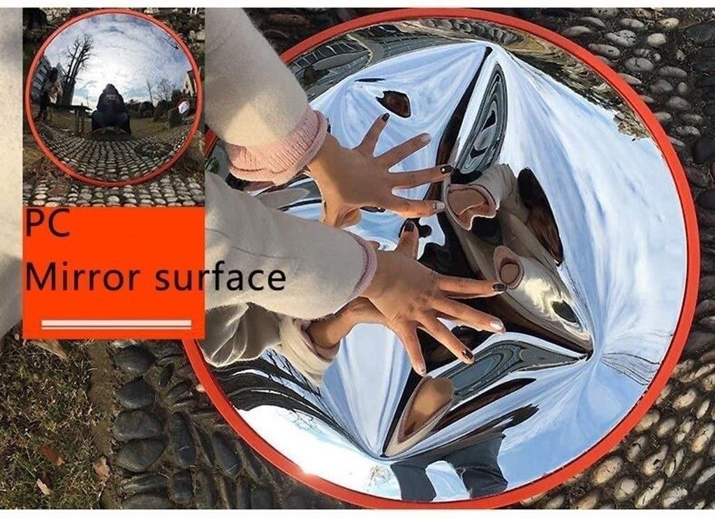 Specchio panoramico a Parete Specchio per Angolo cieco Specchio sferico Portatile Specchio di Sicurezza per Porta dell'appartamento Specchio per Traffico (45 cm)