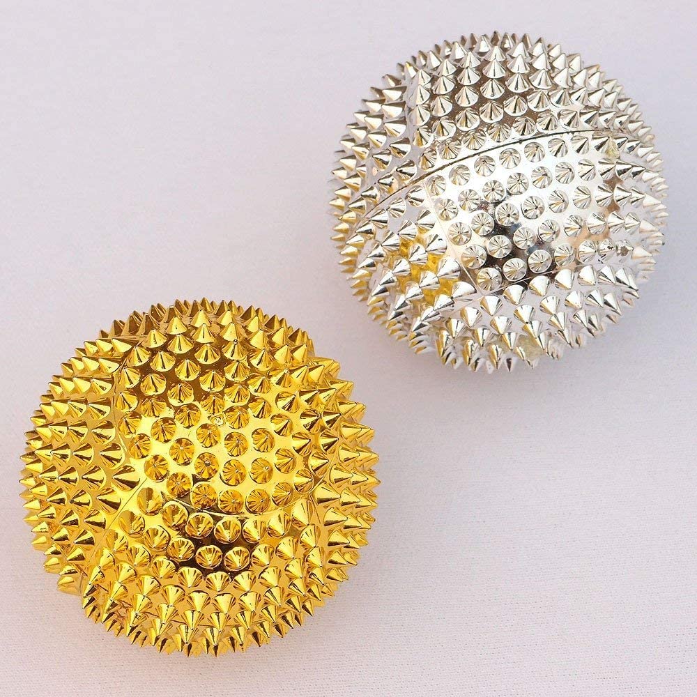 KIYO Health Magnetic Massage Ball, Physical Therapy Hand Acupuncture Ball Massage, Stimulate the Circulation of the Blood and Cause the Muscles and Joints to Relax (Silver and Golden) - Set of 2 (B0CHSBJSPM) Amazon Price History, Amazon Price Tracker
