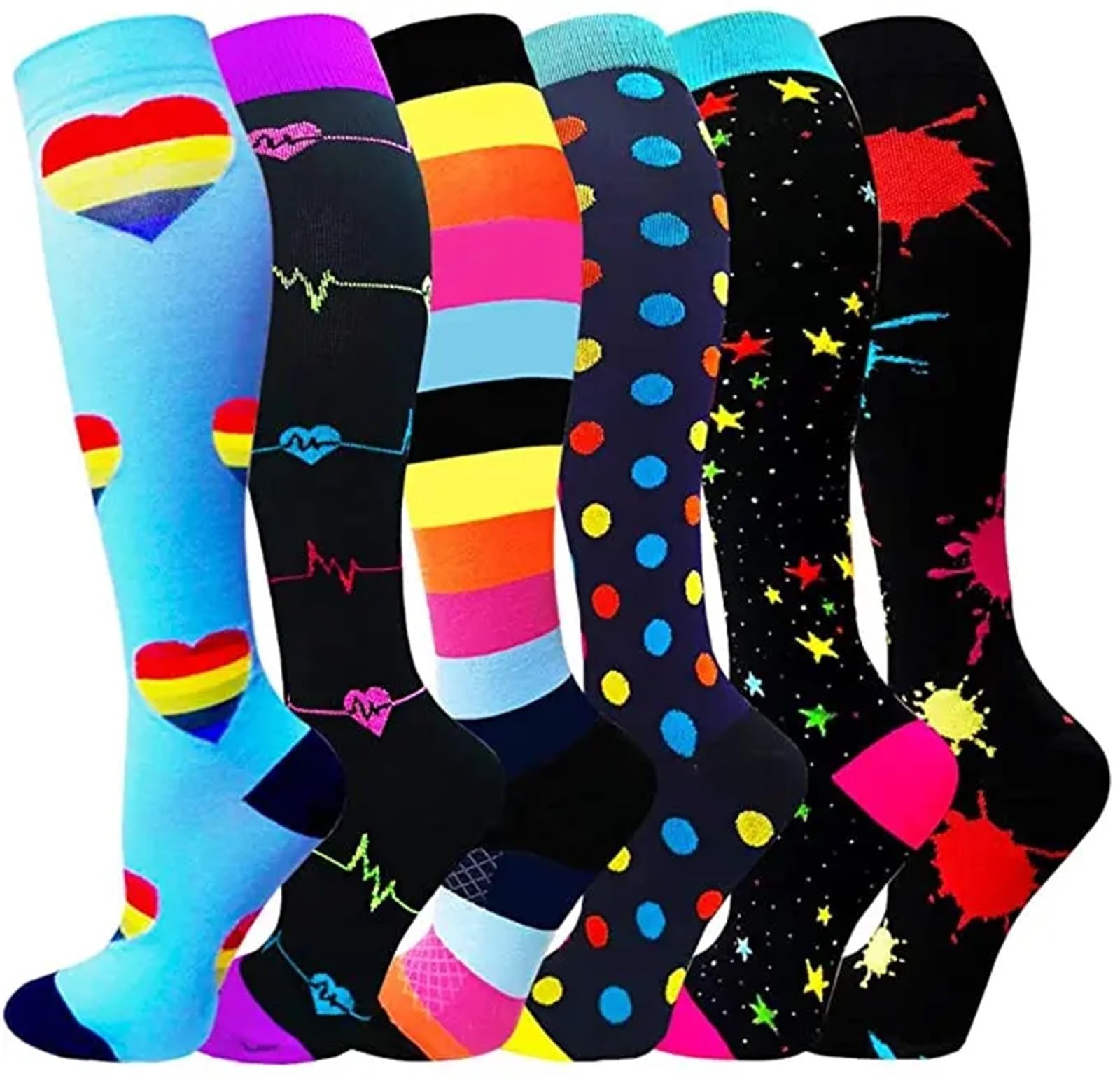 Calze Da Compressione Calzini A Compressione For Leggings Da Corsa, Da Calcio, Unisex, For Adulti, Edition Network, Calzini Da Infermiere Rossi A Pressione, Da Uomo Per Atletica,Corsa,Ciclismo,Viaggi(