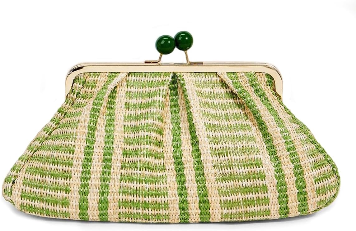 Straw Clutch Purse for Women, Classic Beach Clutch,Woven Summer Bag, Dumpling Wicker Handbag for Summer Daily & Vacation Use | summer, holiday, Beach