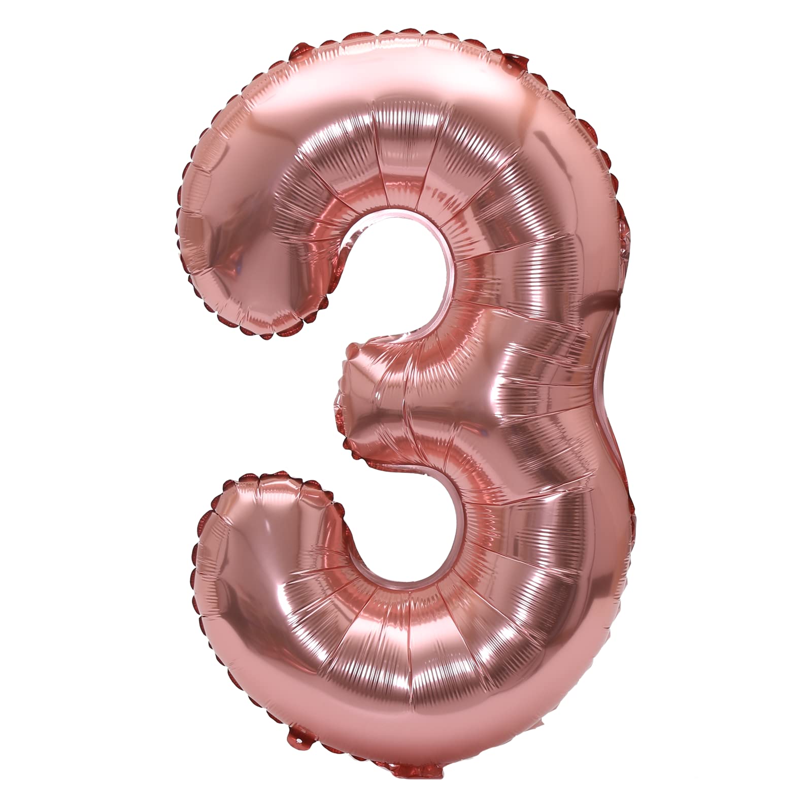 YPSelected 32 Inch Large Foil Helium Number Balloon Birthday Wedding Party 0-9 (Rose Gold, 3)