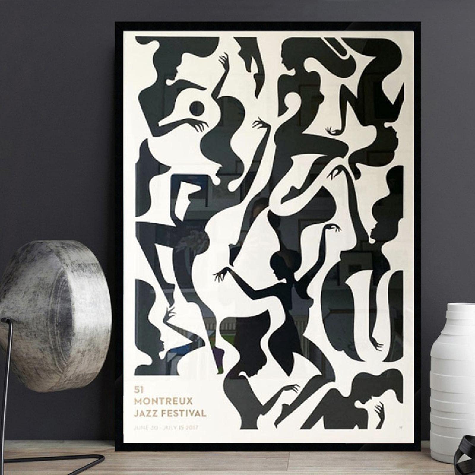 Toile impression affiche danse abstraite pour mur de salon moderne