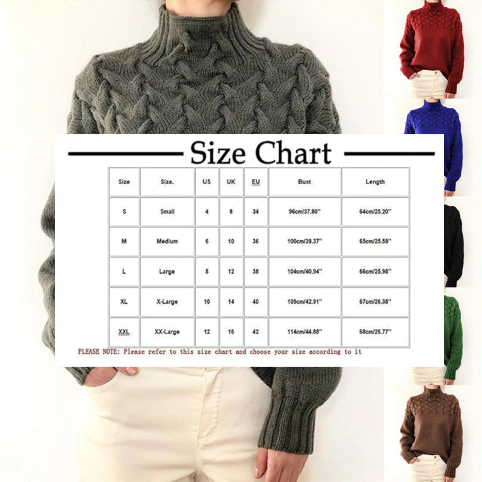 Kaschmir-Pullover mit hohem Halsausschnitt, gemütlicher Strick-Rollkragenpullover, Zopfstrick, Kaschmir-Pullover für Damen, weiche, warme Strickpullover