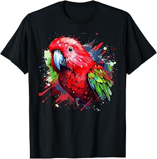 Australian King Parrot Lover Colorful Splash Art T-Shirt