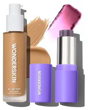Wonderskin All-Day Stay Set, Hyper-Bond Foundation in Mesa and pHlush Stick
