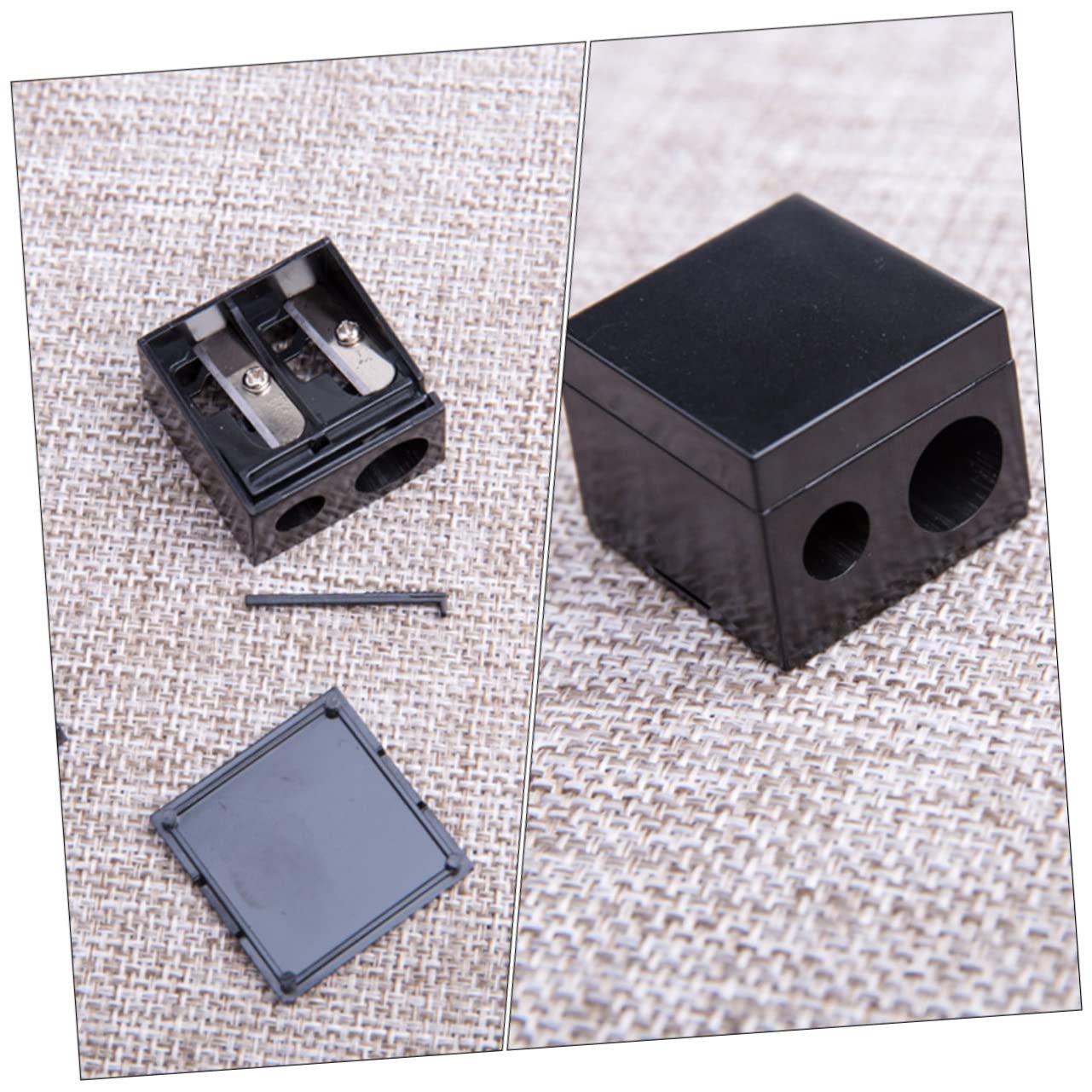 VICASKY 6pcs Brow Pencil Sharpener Double Hole Makeup Pencil Sharpener for Black Brow Pen Brow Pencil