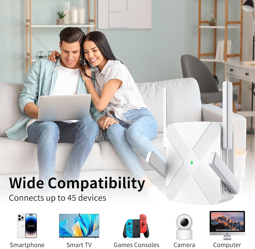 Free Wi-Fi　2.3.4 Zx-R08 1200mbps 2.4g/5g Dual-Band WiFi Repeater Signal