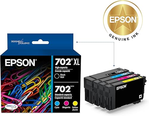 Miniatura 8 de Epson T702 DURABrite Ultra - Cartucho amarillo de alta capacidad (T702XL420) para impresoras Workforce Pro (2 unidades)