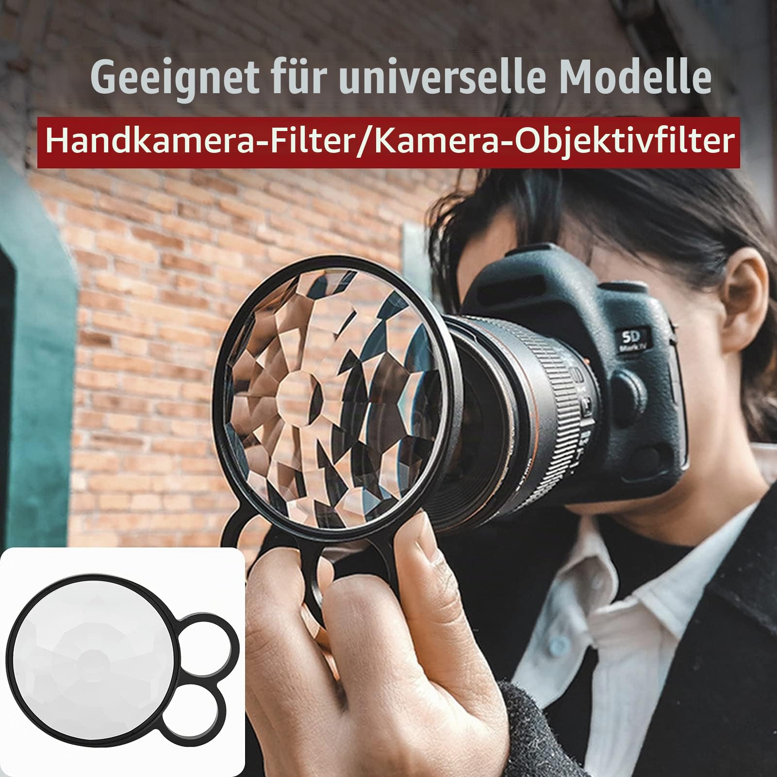 Tbest Prism-Handkamera-Filter aus 77 mm光学玻璃，铝合金属，通用型号，特效镜头，摄影配件