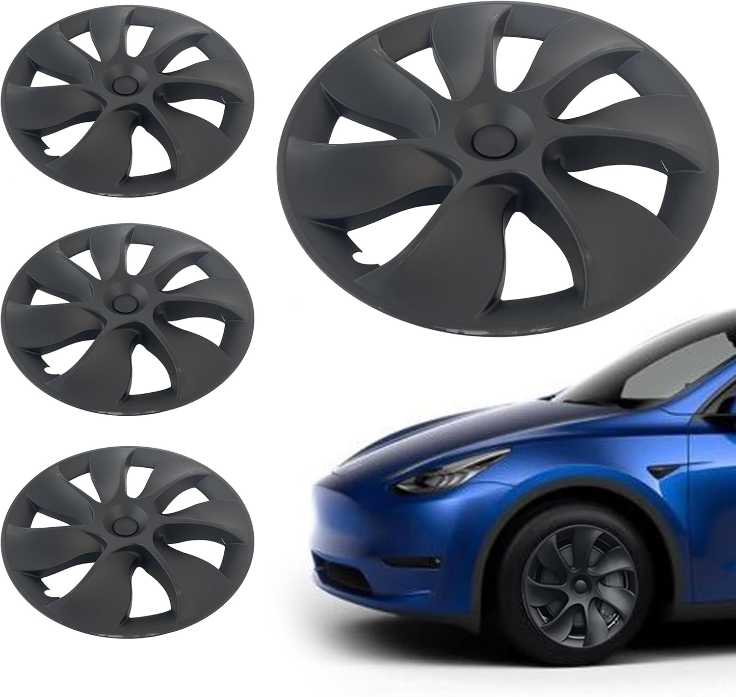 Black Wheel Cover Hubcap Replacement for 20202023 Tesla