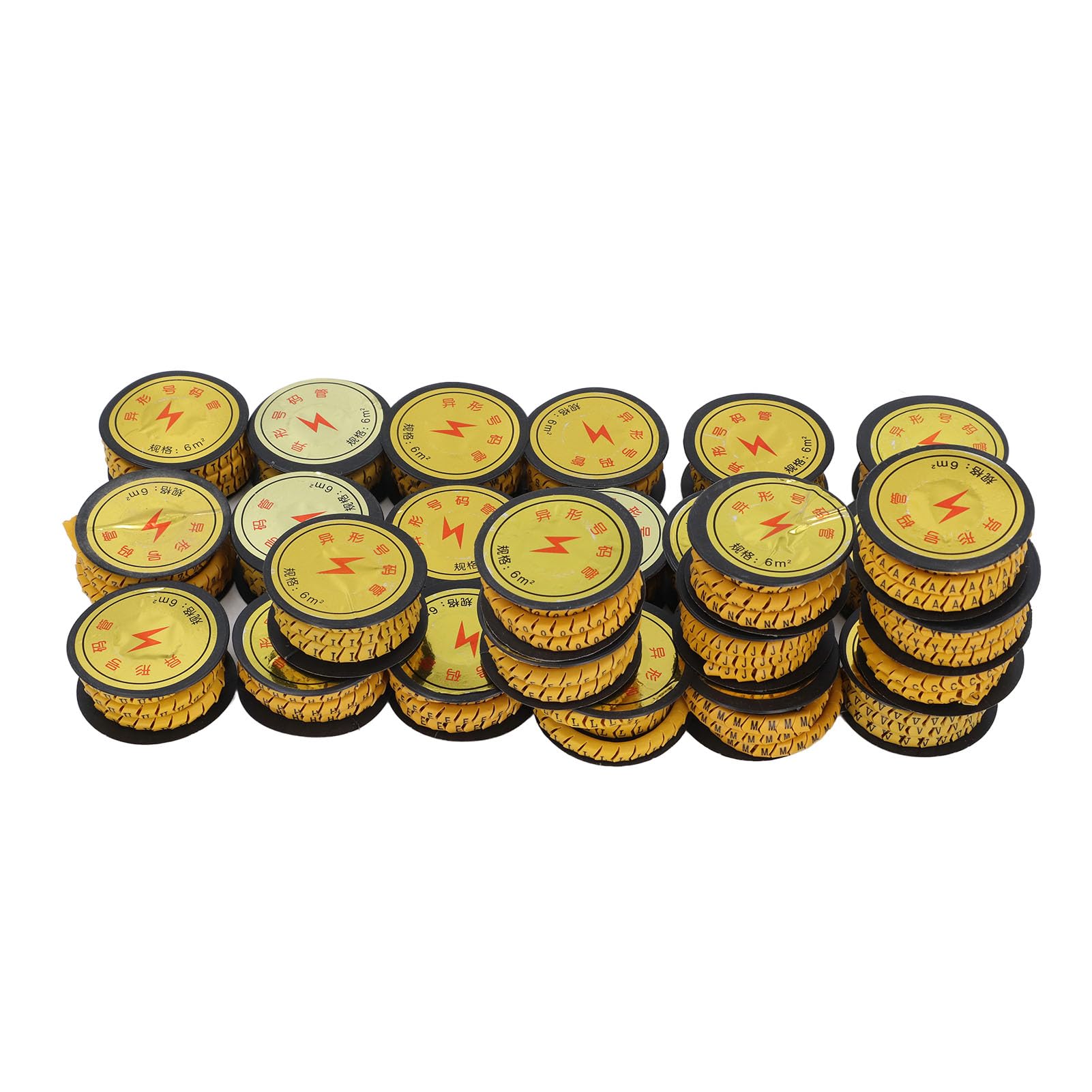 Segnacavi Lettera 26PCS Set Segnacavi a tubo Numero di lettere EC Marcatura in PVC dalla A alla Z Segnacavi codificati (6m²)