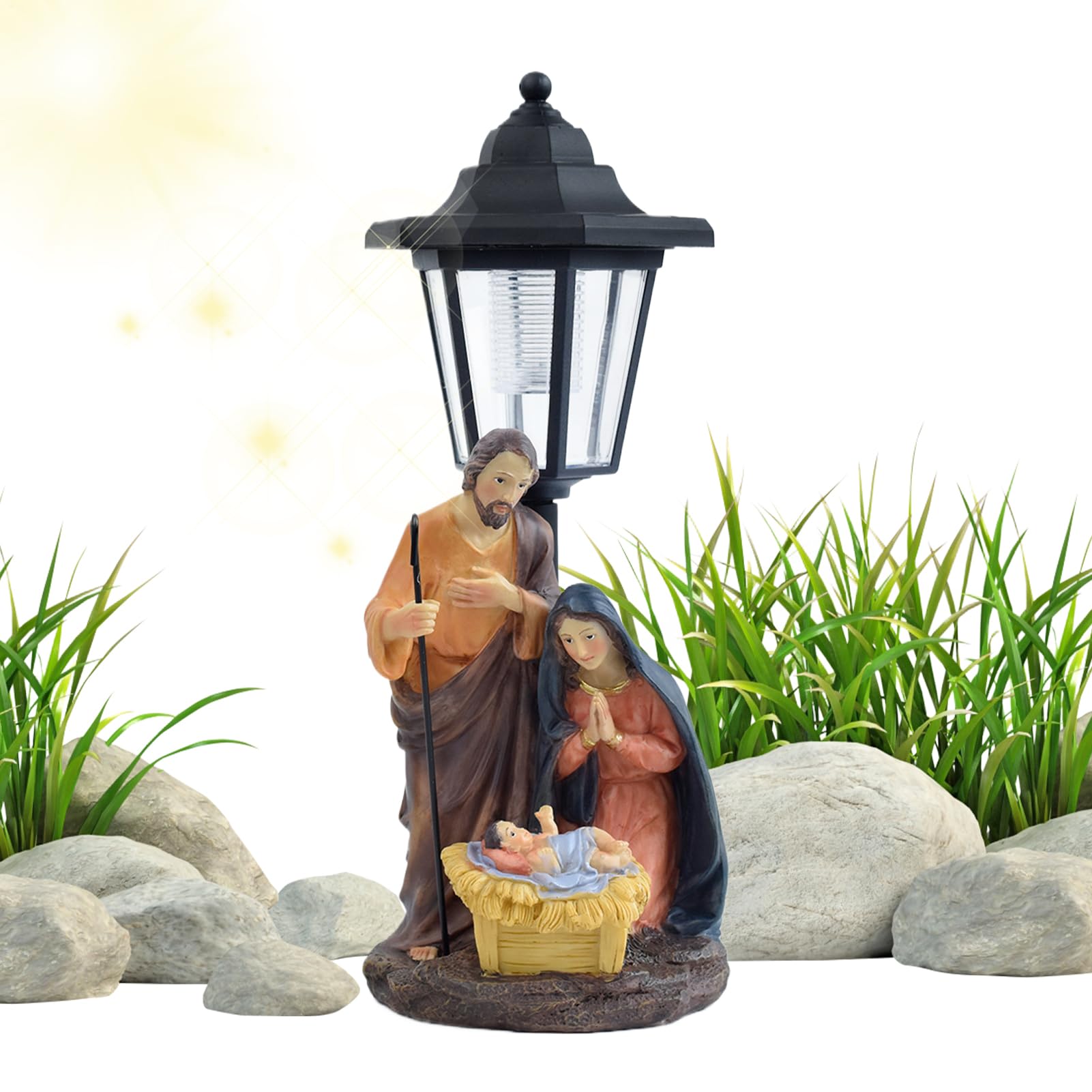 Éclairage pour l'extérieur crèche lanterne solaire cadeau idéal déco Noël - 8