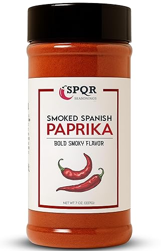 SPQR Seasonings - Paprika española ahumada XL, tarro de 7 onzas, grado de restaurante gourmet, sabor a pimentón español ahumado
