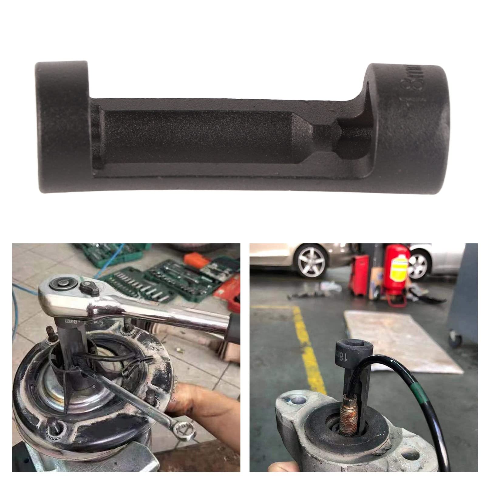 Suspension Strut Nut Socket Tool, 1/2in Drive 18mm 12PT Strut Nut Removal Tool for Porsche Shock Absorber Strut Socket - Image 3