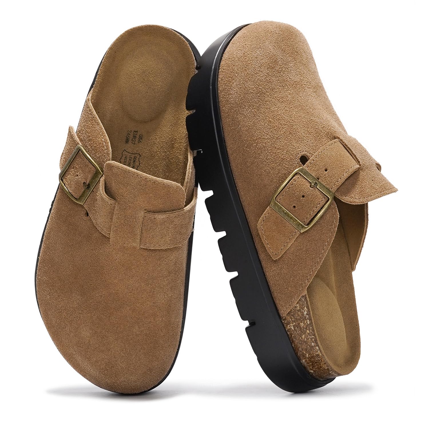 Project Cloud 100% Genuine Leather Womens Clogs Platform Clogs for Women | Memory Foam Insole Arch Support; Non-Slip Platform Womens Clogs; Lightweight and Water-Resistant Durable Mules for Women