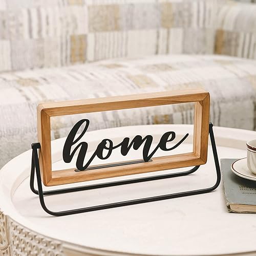 Miniatura 2 de NIKKY HOME Letrero de madera para el hogar, letrero de letras con recorte independiente para el hogar, letrero rústico para mesa, letrero decorativo