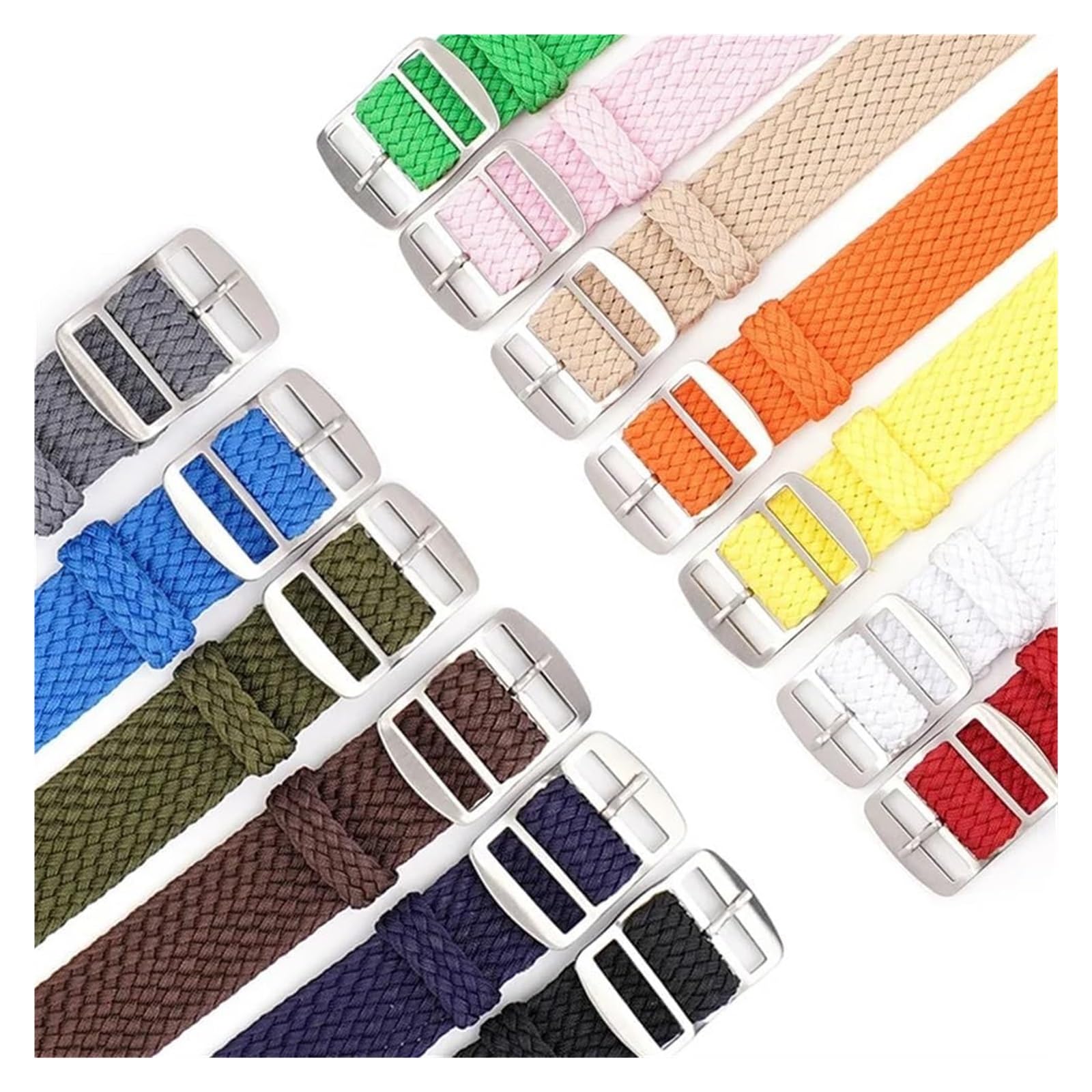 Bracelet de montre en nylon tissé, Bracelet de montre tissé en Nylon 20mm hommes femmes montre de remplacement bracelet de montre de Sport bracelet universel en tissu bracelet de montre en nylon