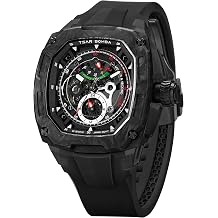 TSAR BOMBA Luxury Men's Watches Carbon Fiber Mechanical Watch Dark Matter-Interchangeable Automatic Watch TB8602