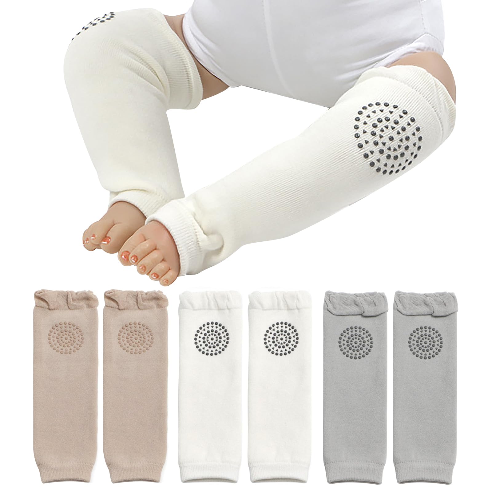 XEPST Packung mit 3 Kleinkind Baby Beinwärmer, Baby Kleinkind Beinwärmer Kniestrümpfe Knieschützer Beinärmel Leggings Knieschützer für Baby Kinder Kleinkinder Mädchen Jungen 0-3 Jahre, Einheitsgröße