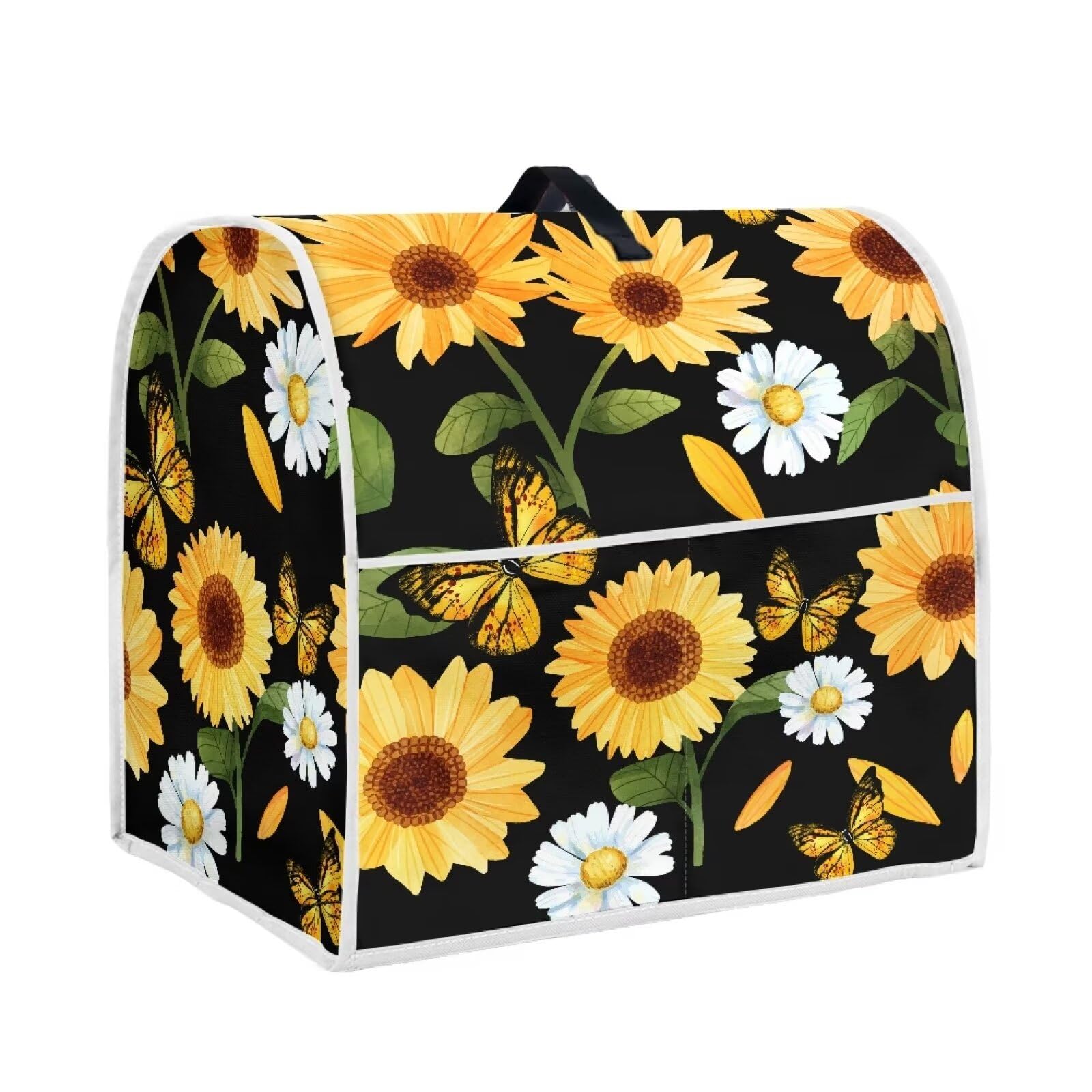 UOIMAG Sunflower Butterfly Daisy Stand Mixer Cover, Food Mixer Cover Kitchen Blender Cover Toaster Blender Covers