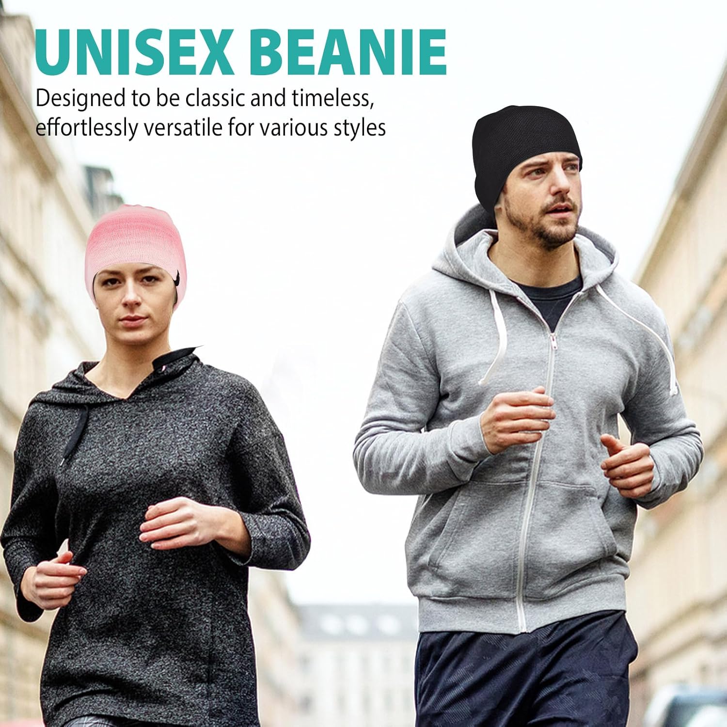 Beanie for Men, Soft Cotton Beanie for Women, Warm Unisex Winter Hat, Running Skull Cap for Cold Weather Activities - Image 4