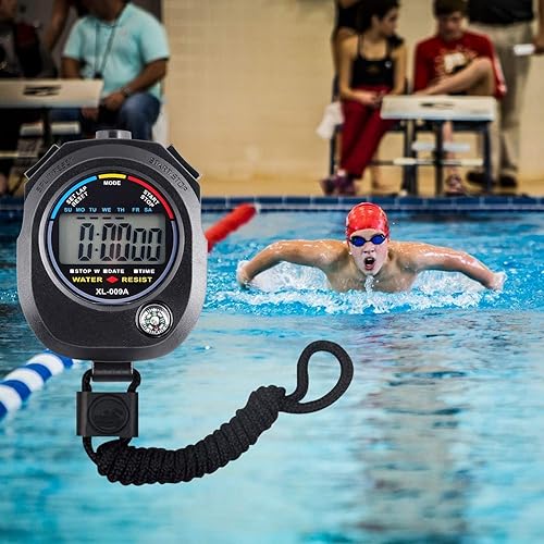 Miniatura 3 de Paquete de 2 cronómetros digitales cronómetro multifunción con pantalla grande para entrenadores deportivos, natación, correr, fitness, árbitros,