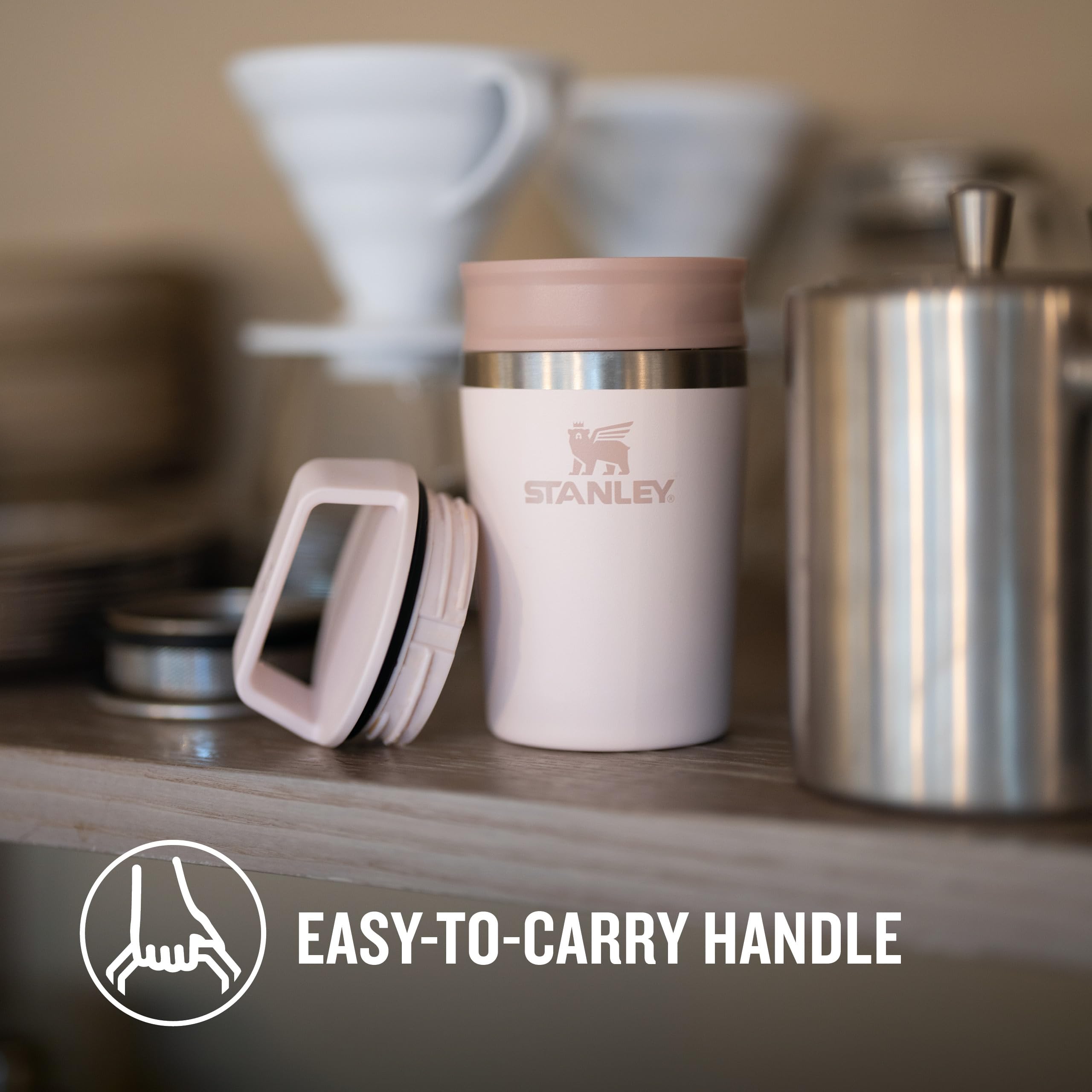 Stanley Cafe To-Go Travel Mug Termos Bardak, Siyah, 0.23 Litre
